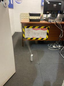 chemical bomb in office