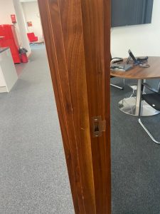 door frame with lock