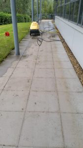 cleaned concrete slabs
