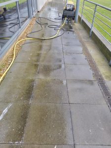 cleaning the slabs
